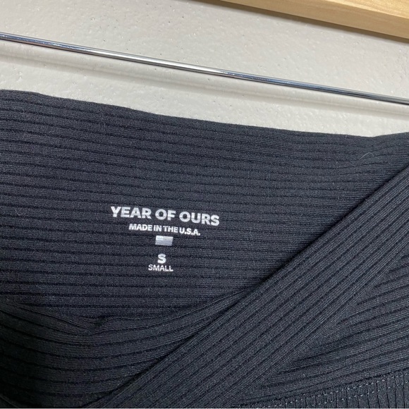 Revolve Year of Ours ribbed flare legging side slit pant in black size small - Picture 7 of 7